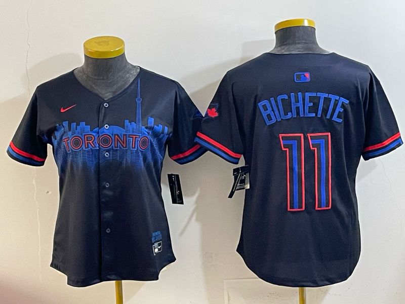 Youth 2025 Toronto Blue Jays #11 Bichette black Joint Name Nike MLB Jersey style 001->youth mlb jersey->Youth Jersey